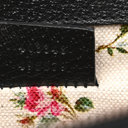 Gucci Calfskin Web Floral Embroidered Medium Dionysus Shoulder Bag Black 7 of 10