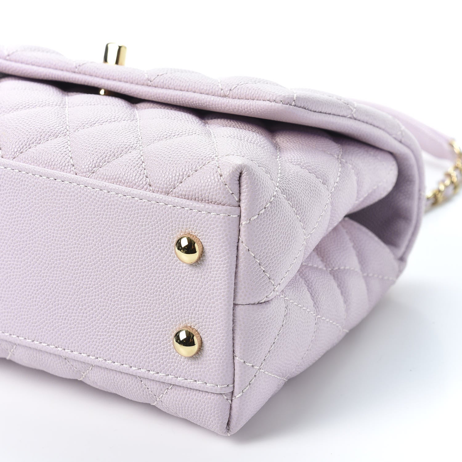 Chanel Caviar Quilted Mini Coco Handle Flap Lilas Lilac 6 of 10