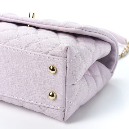 Chanel Caviar Quilted Mini Coco Handle Flap Lilas Lilac 6 of 10