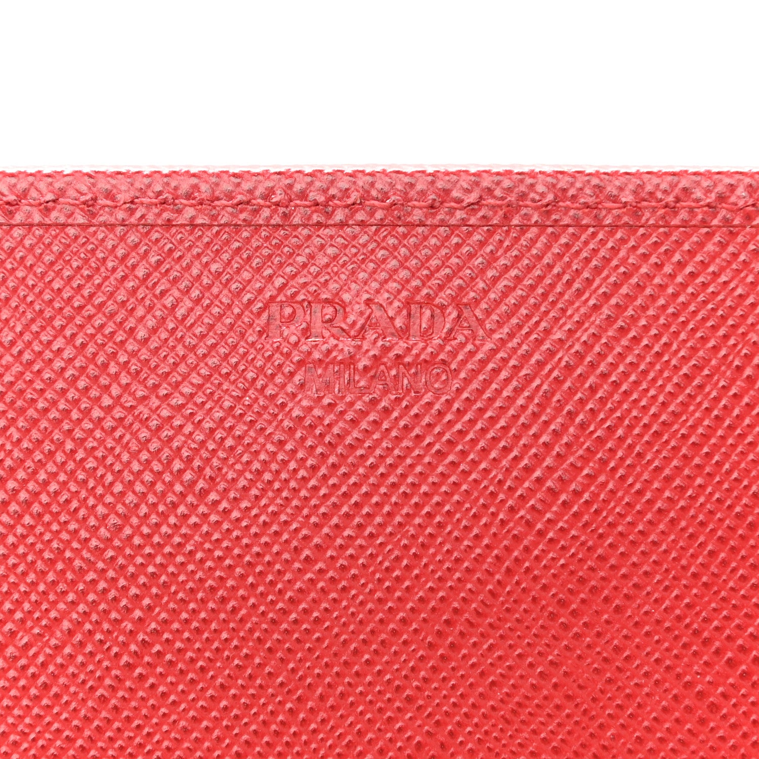 Prada Saffiano Wallet on Chain Fuoco 6 of 10