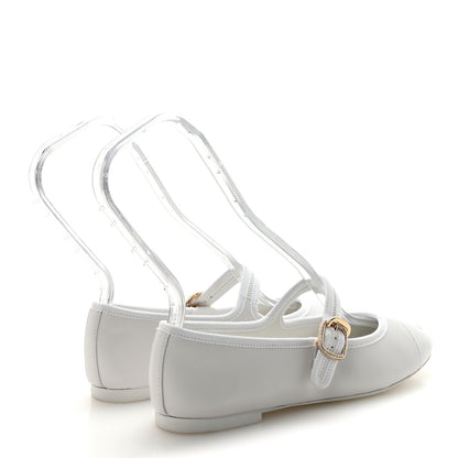 Chanel Lambskin Mary Jane Flats 36 White 5 of 11