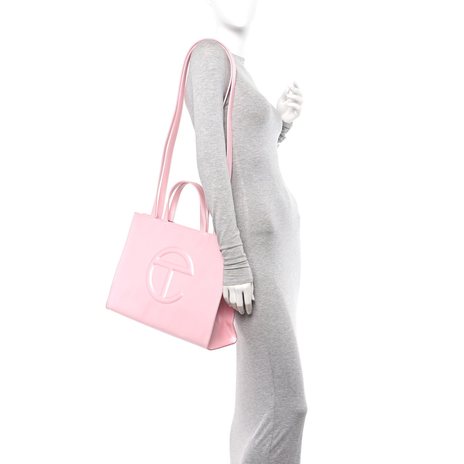 Telfar Metallic Vegan Leather Medium Shopping Bag Ballerina 2 of 10