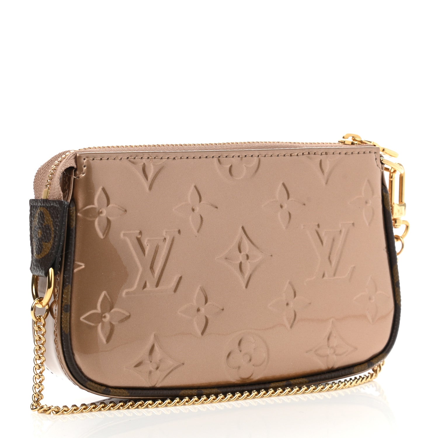 Louis Vuitton Metallic Vernis Mini Pochette Accessories Rose Gold 2 of 6