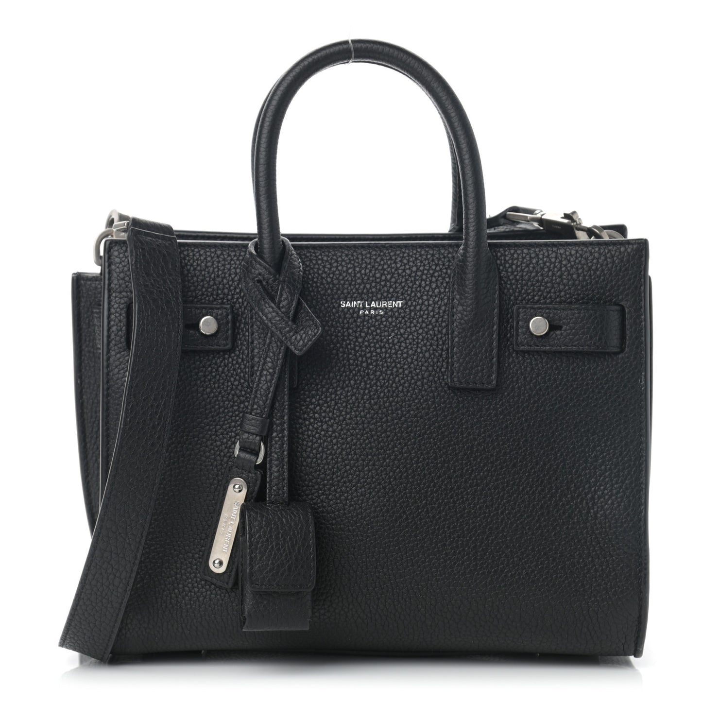 Grained Calfskin Nano Sac De Jour Souple Black