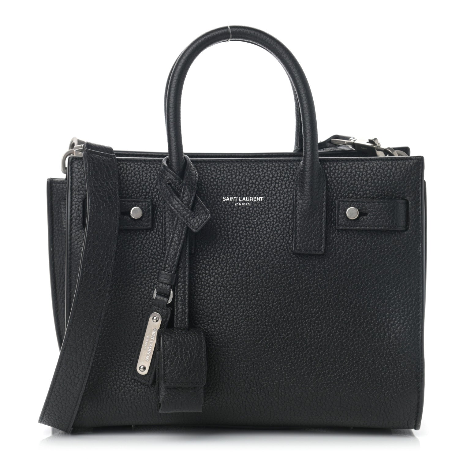 Saint Laurent Grained Calfskin Nano Sac De Jour Souple Black 1 of 10