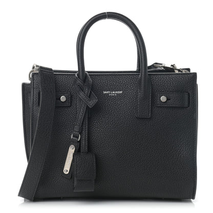 Saint Laurent Grained Calfskin Nano Sac De Jour Souple Black 1 of 10