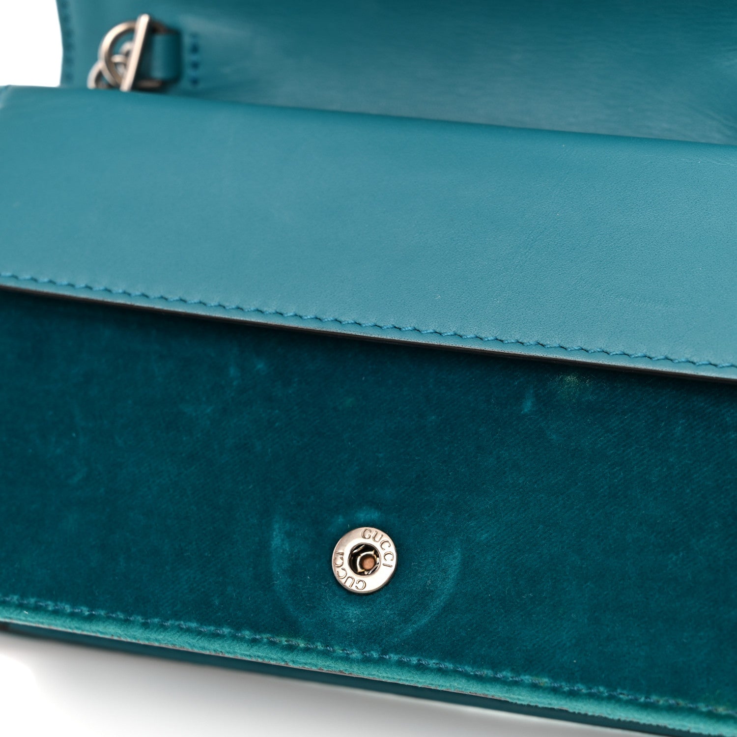 Gucci Velvet Super Mini Dionysus Shoulder Bag Pavone Cyan 12 of 13