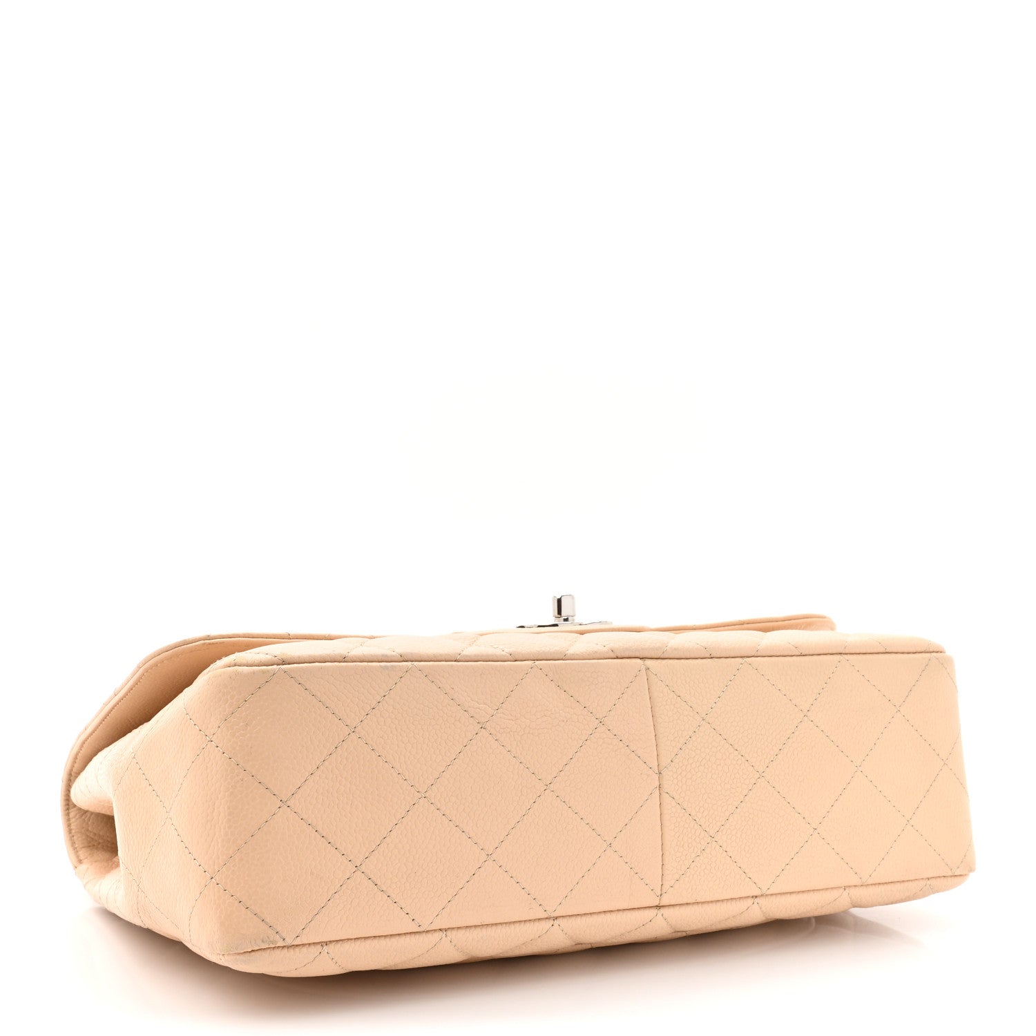Chanel Caviar Quilted Jumbo Single Flap Beige 4 of 20