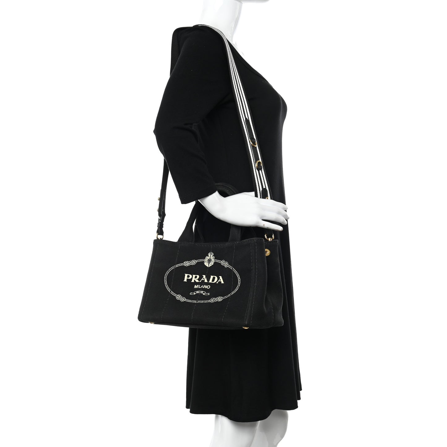 Canapa Small Logo Tote Black Talco