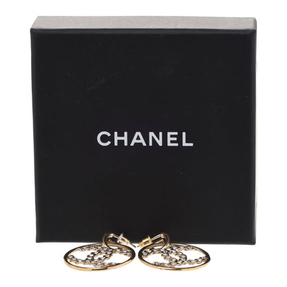 Chanel Baguette Crystal High Society CC Drop Earrings Gold 5 of 5