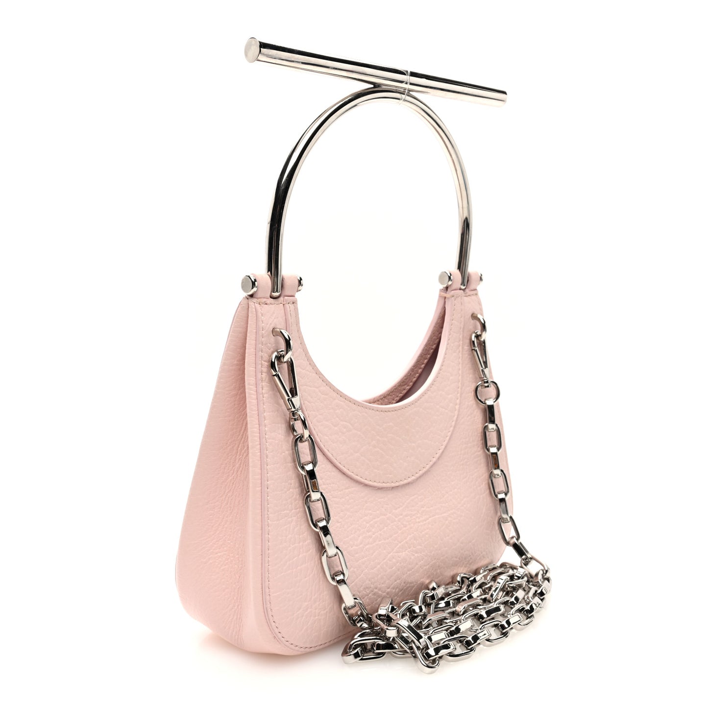Graned Lambskin Mini T-Bar Bag Venus Pink