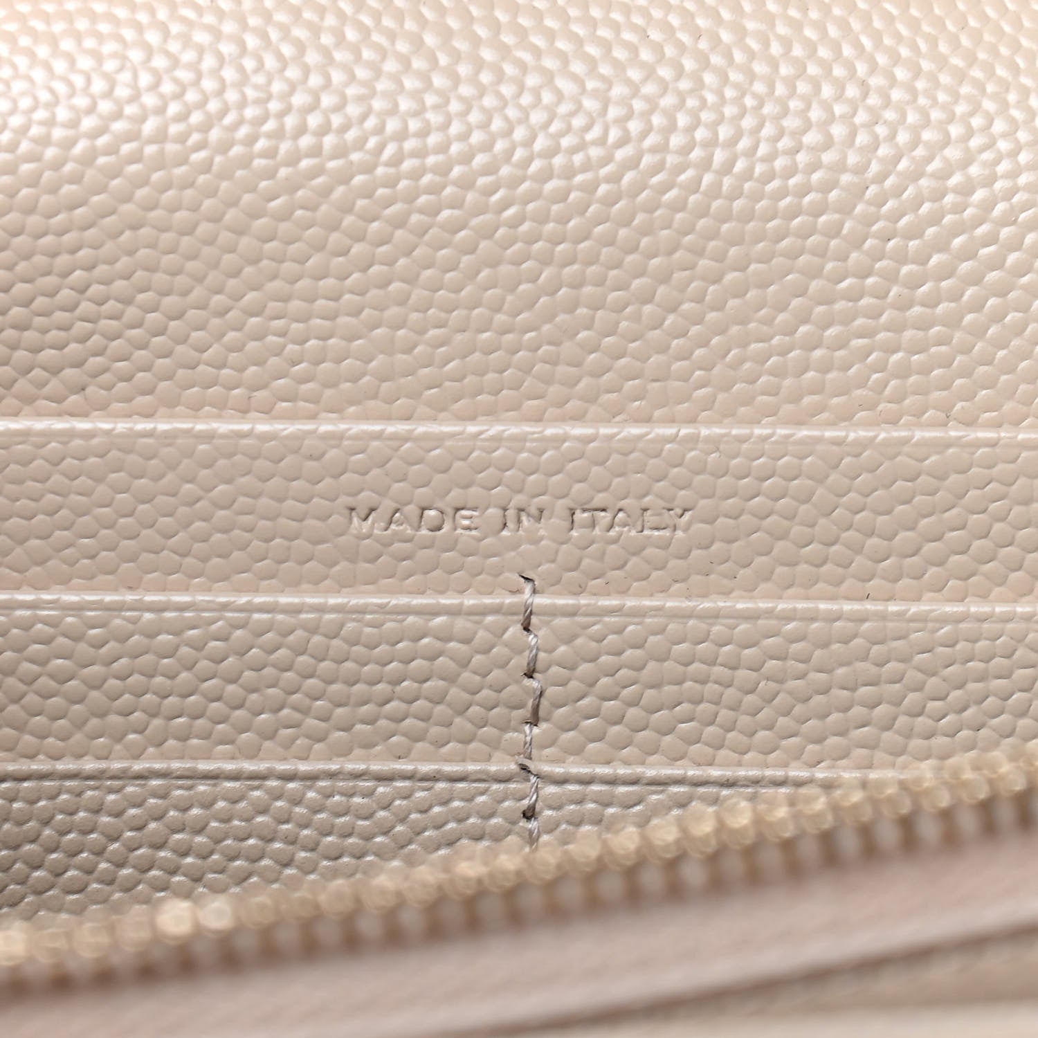 Saint Laurent Grain De Poudre Matelasse Chevron Monogram Chain Wallet Nude Powder 8 of 10