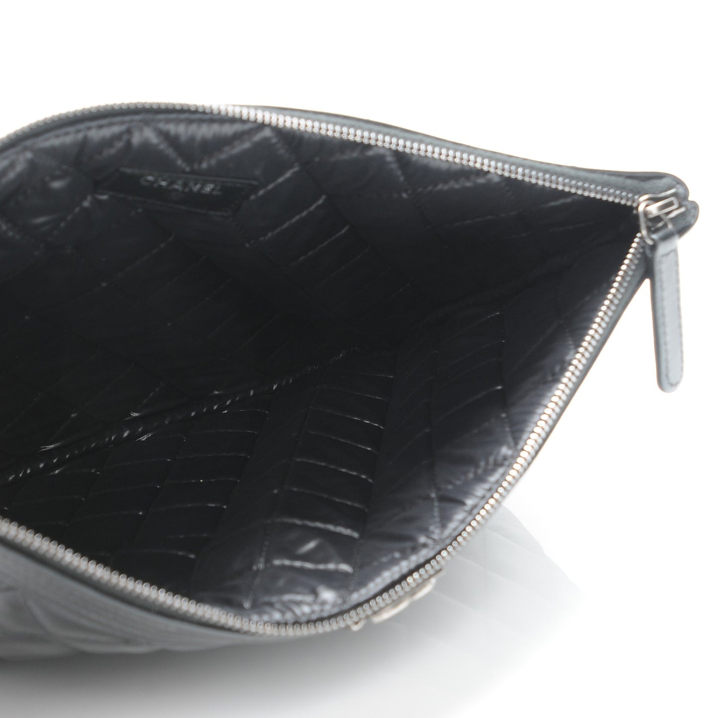 Lambskin Quilted Medium Boy Cosmetic Case Black