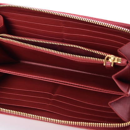 Prada Vitello Move Zip Around Wallet Rosso 5 of 9