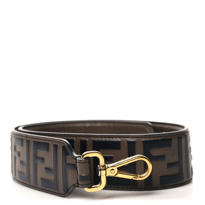 Fendi Vitello Century Bi-Color FF 1974 Embossed Strap You Maya Black 1 of 5