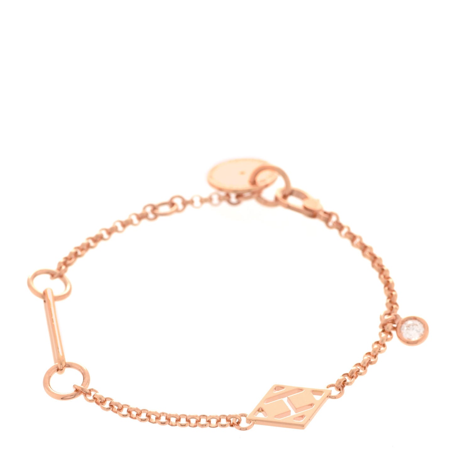 18K Rose Gold Diamond Gambade Bracelet XS