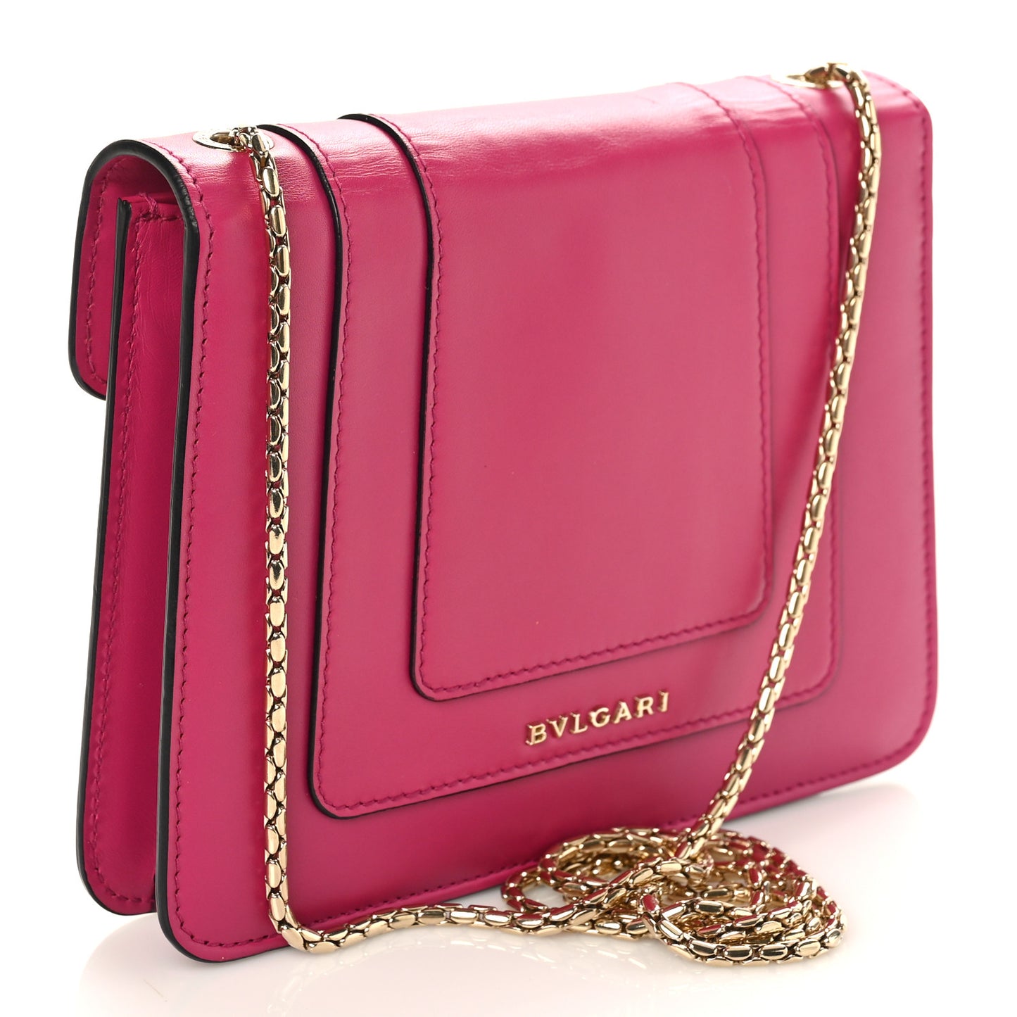 Calfskin Small Serpenti Forever Snake Strap Crossbody Bag Pink