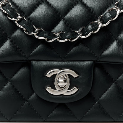 Chanel Lambskin Quilted Mini Rectangular Flap Black 9 of 11