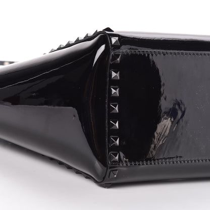 Valentino Garavani Patent Rockstud Double Handle Tote Black 11 of 12