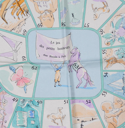 Hermes Silk Le Jeu des Petits Bonheurs Scarf 90 1 of 6
