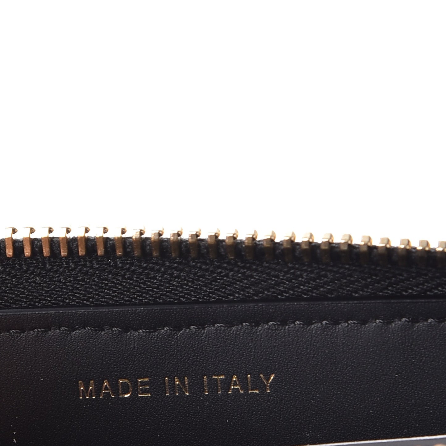 Caviar Quilted Large Zip Around Wallet Black