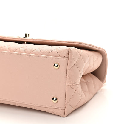 Chanel Caviar Quilted Small Coco Handle Flap Light Pink 10 of 10