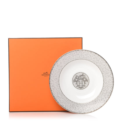 Hermes Porcelain Mosaique Au 24 Platine Soup Bowl Set of 2 7 of 7