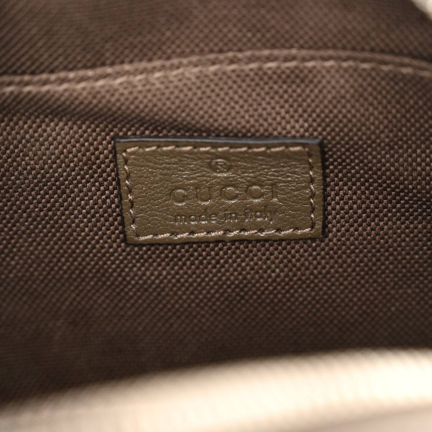 Sakai Be Green Calfskin Diagonal Stitched Mini Blondie Shoulder Bag Craclet Brown