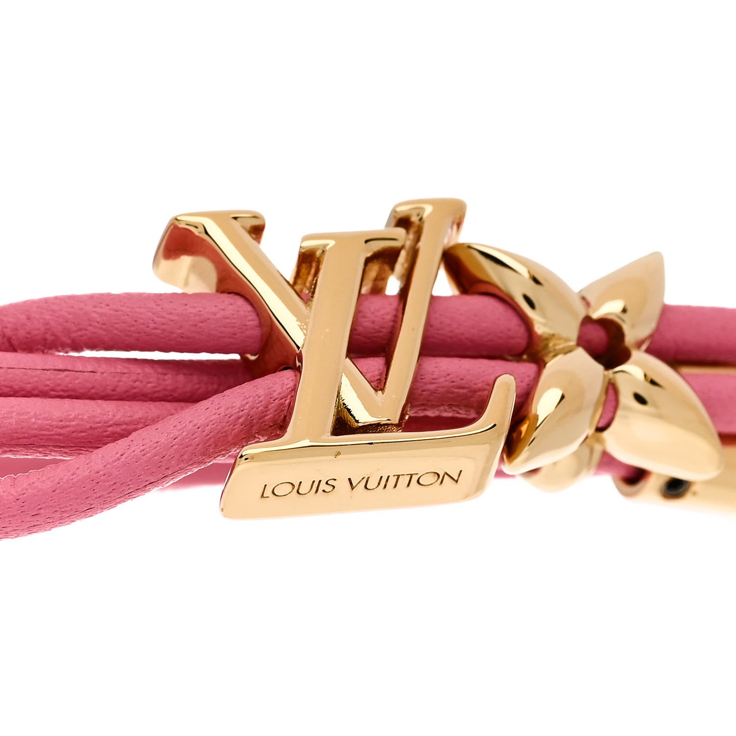 Louis Vuitton Calfskin Bloom Bracelet Pink 4 of 4