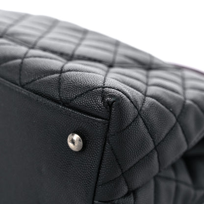 Chanel Caviar Lizard Embossed Quilted Small Coco Handle Flap Black 10 of 15