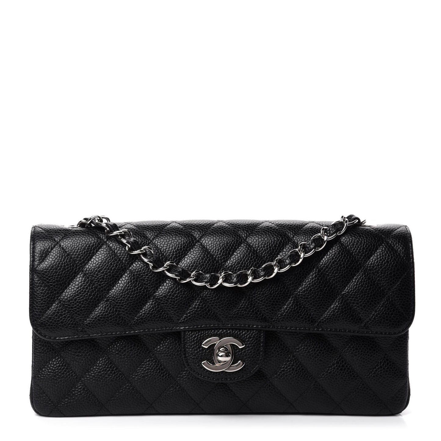 Caviar Quilted East West Flap Black