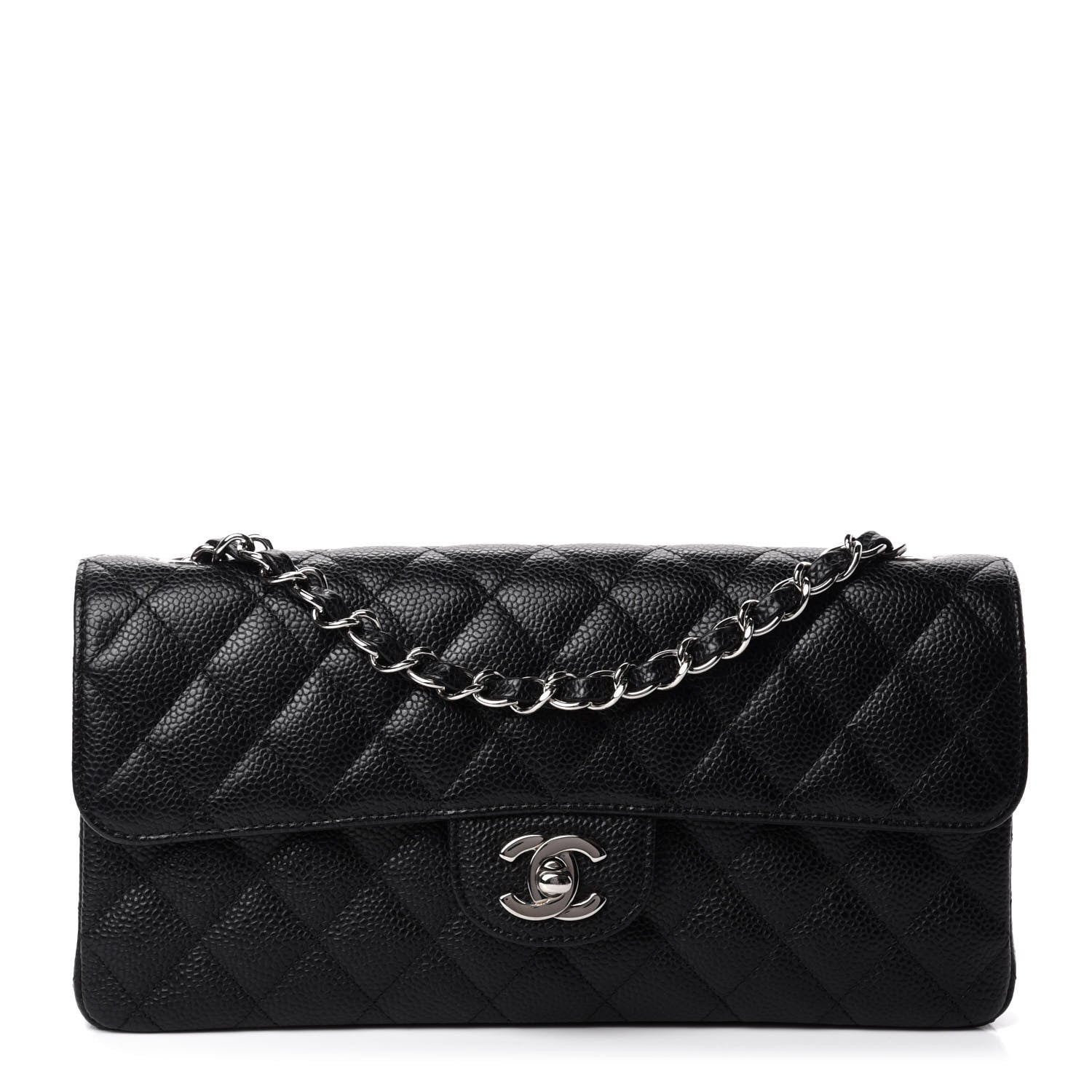 Chanel Caviar Quilted East West Flap Black 1 of 10