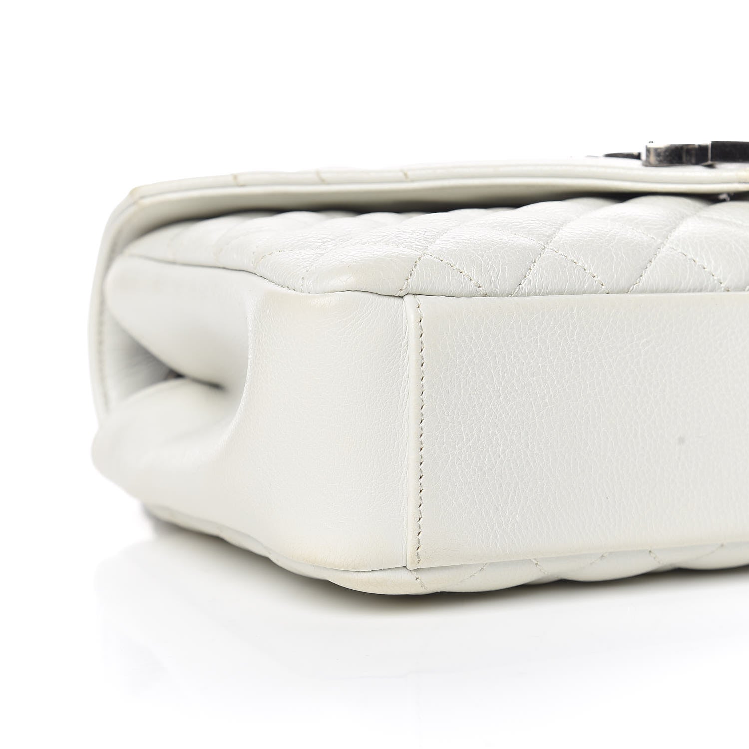 Saint Laurent Sheepskin Tri-Quilt Monogram Medium College Bag Dove White 8 of 14
