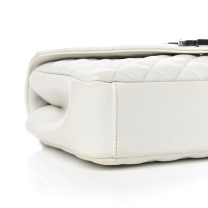 Saint Laurent Sheepskin Tri-Quilt Monogram Medium College Bag Dove White 8 of 14