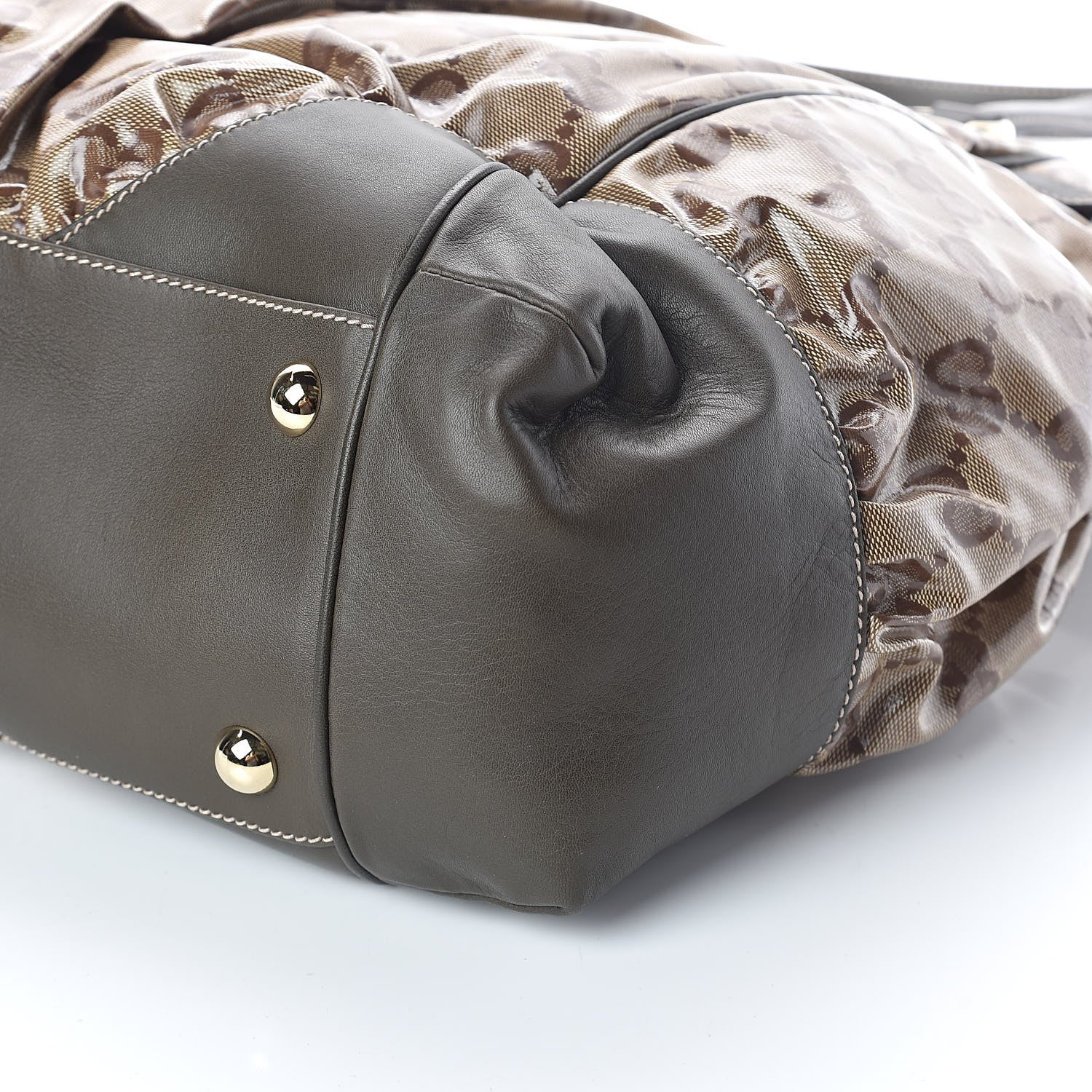 Gucci Crystal Monogram Full Moon Tote Brown 9 of 9