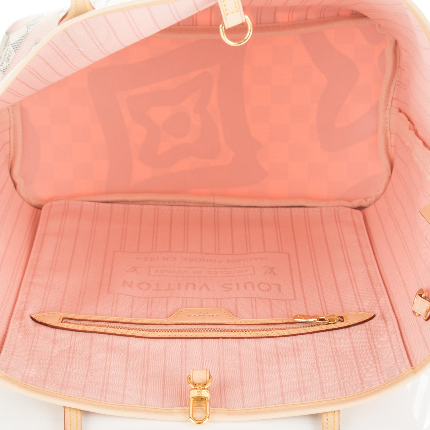 Louis Vuitton Damier Azur Tahitienne Neverfull MM 5 of 9