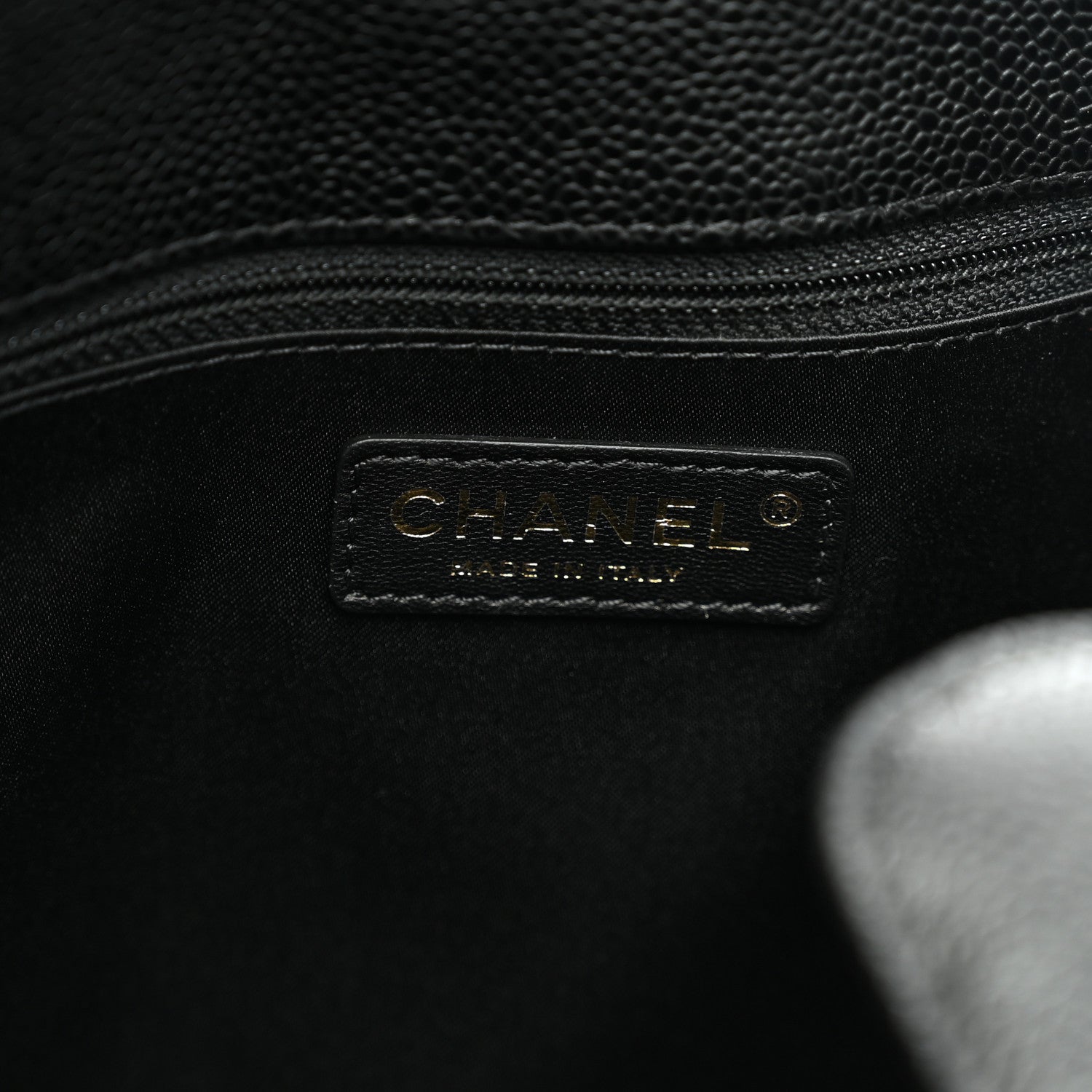Chanel Caviar Quilted Vertical Grand Shopping Tote GST Black 6 of 10