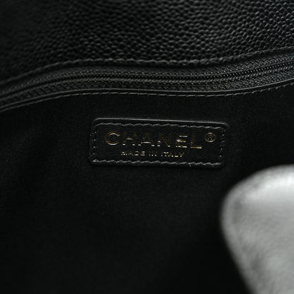 Chanel Caviar Quilted Vertical Grand Shopping Tote GST Black 6 of 10