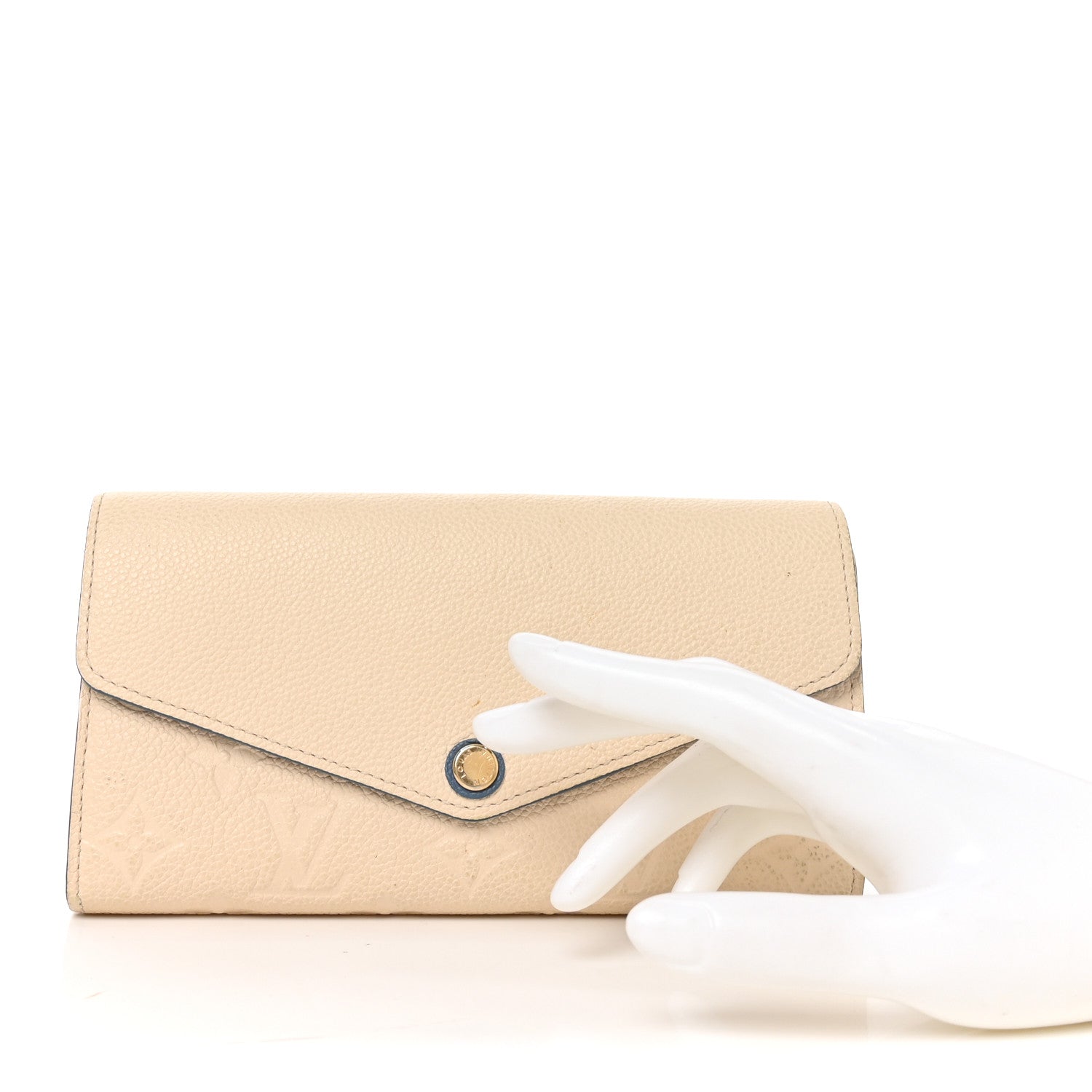 Louis Vuitton Empreinte Sarah Wallet NM Creme Blue Jean 2 of 8