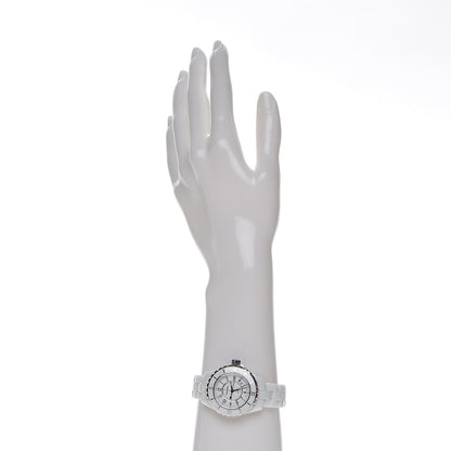 Chanel Stainless Steel Ceramic 33mm J12 Quartz Watch White 2 of 7