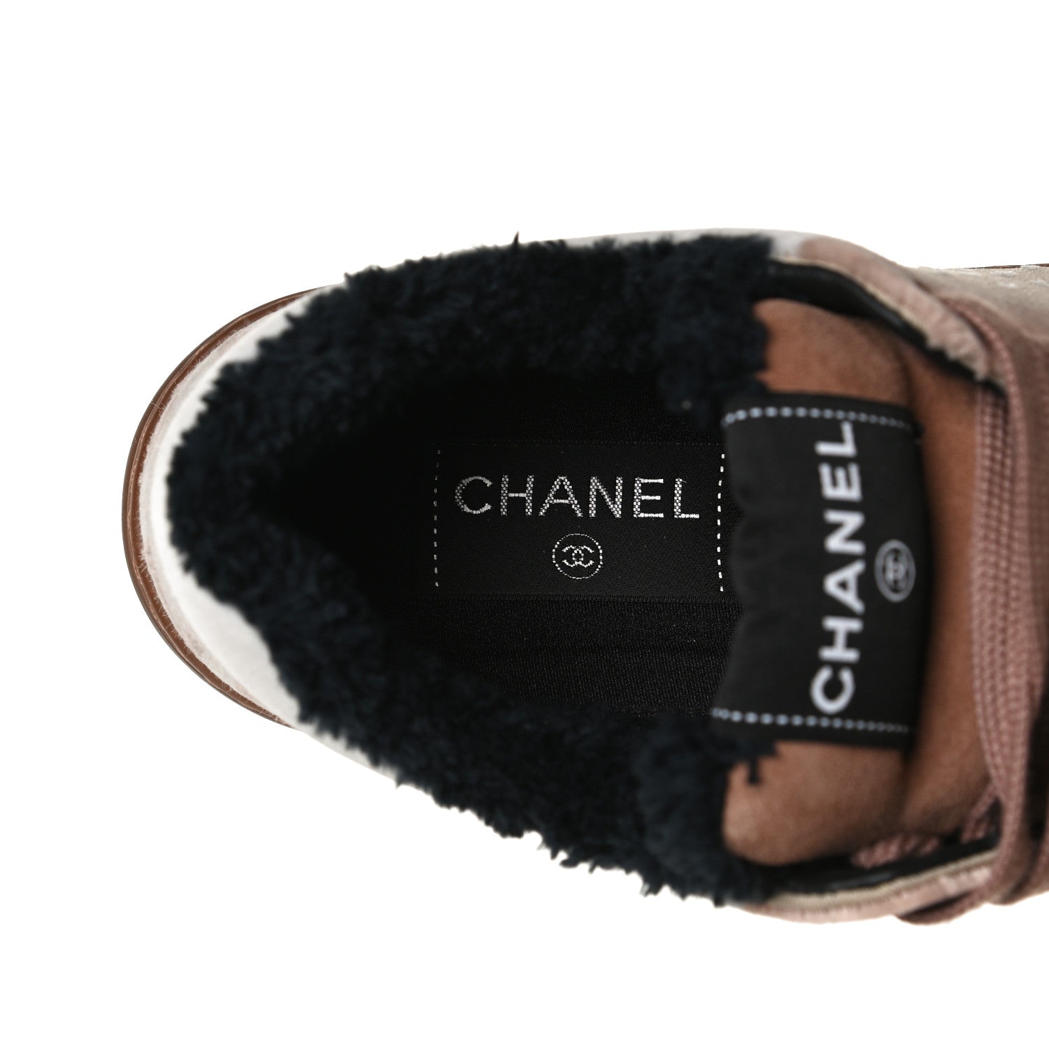 Chanel Fabric Suede Calfskin Logo Sneakers 36 Light Beige 10 of 13