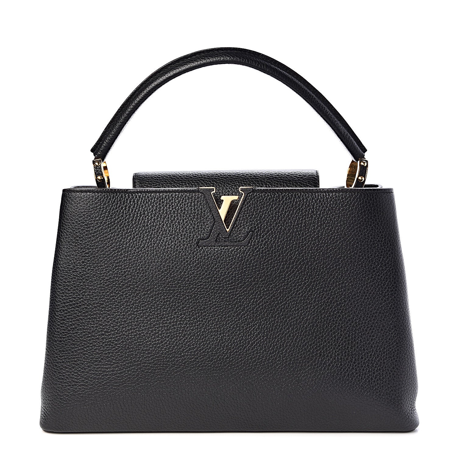 Louis Vuitton Taurillon Capucines MM Black 1 of 9