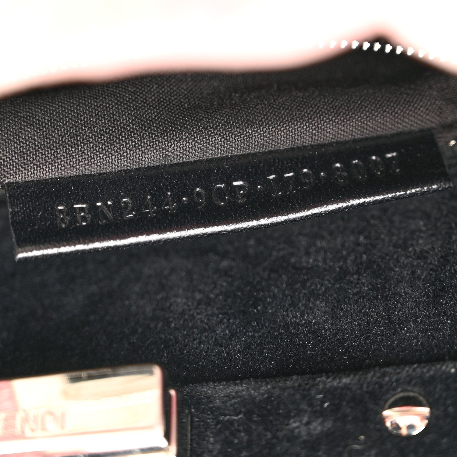 Fendi Velvet Embroidered Mini Peekaboo Iconic Satchel Black Multicolor 9 of 16