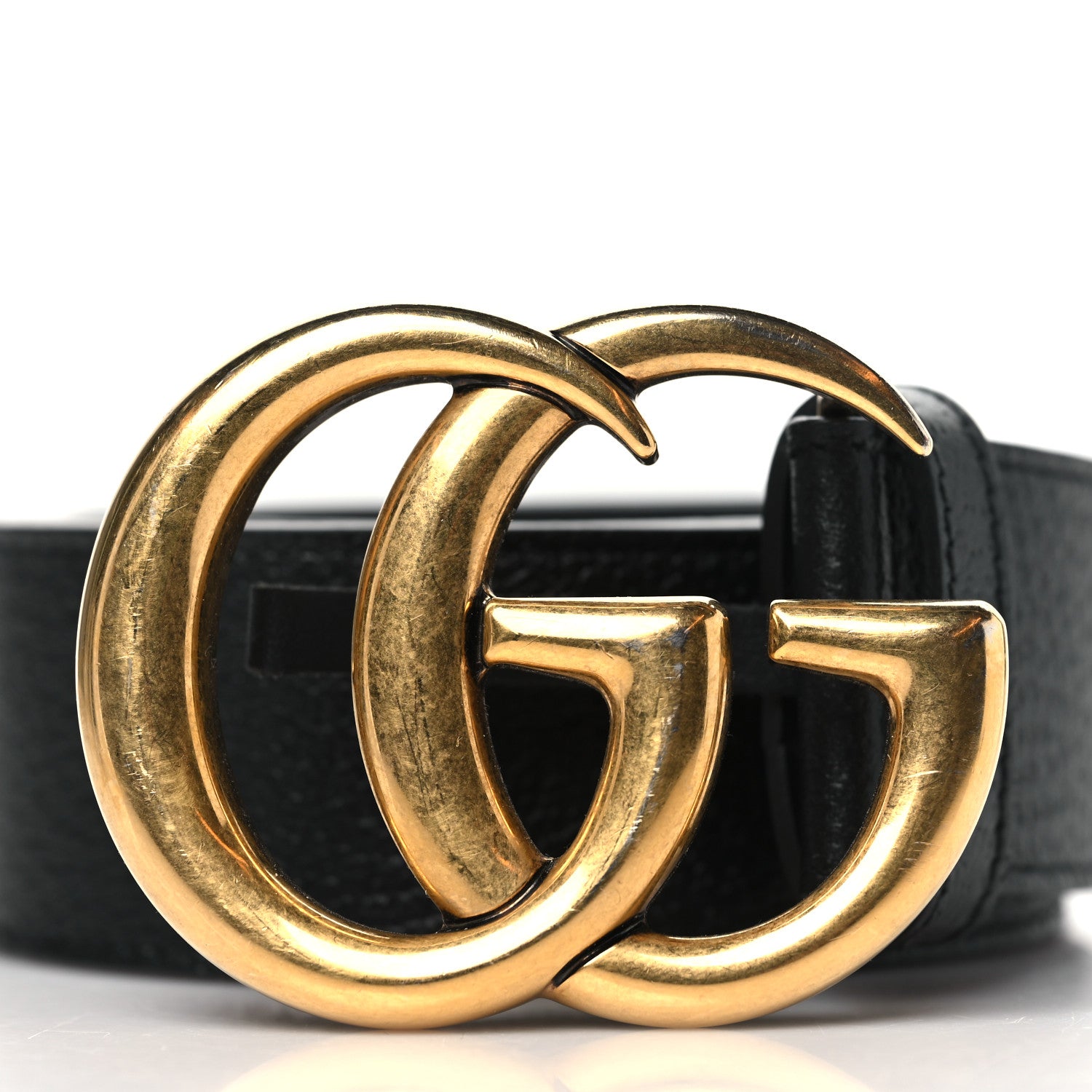 Gucci Textured Calfskin Double G 40mm Belt 80 32 Black 2 of 6
