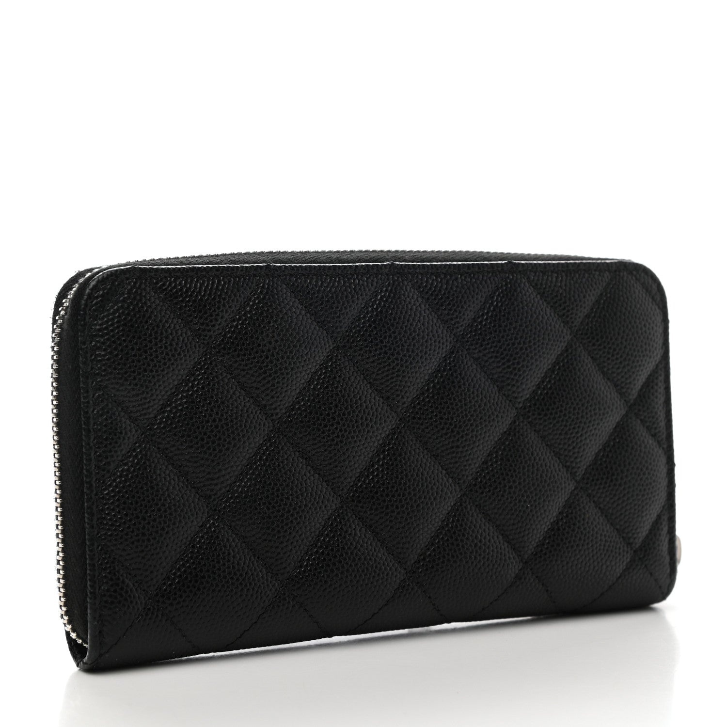 Chanel Caviar Quilted Medium Zip Around Wallet Black 3 of 9