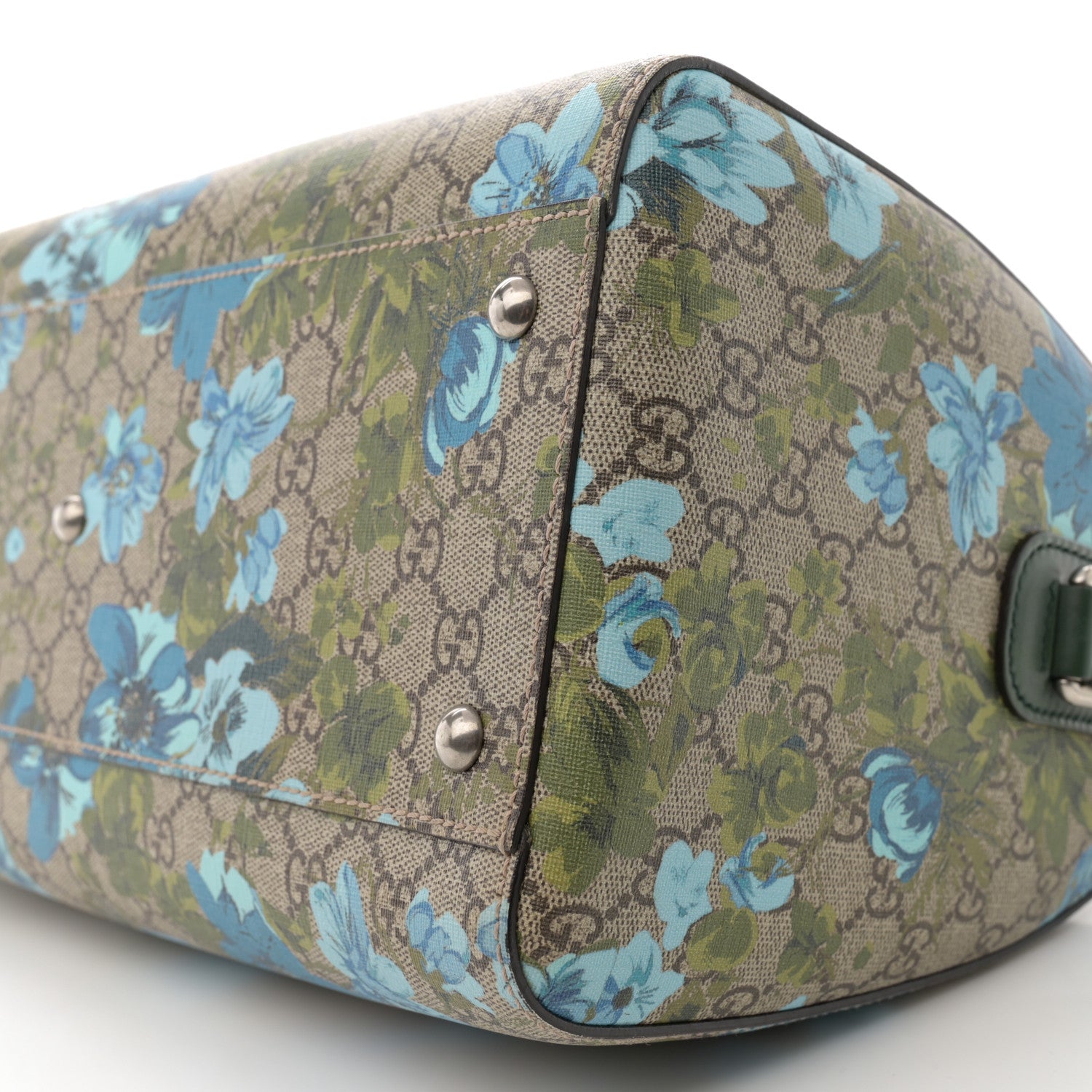 Gucci GG Supreme Monogram Bloom Butterfly Embroidered Medium Boston Green 10 of 13