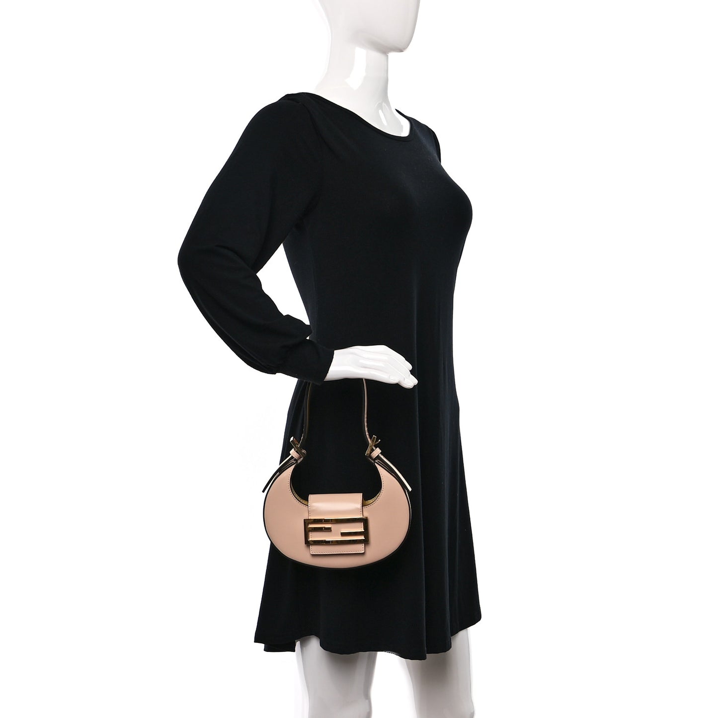 Vitello King Mini Cookie Hobo Bag Light Rose