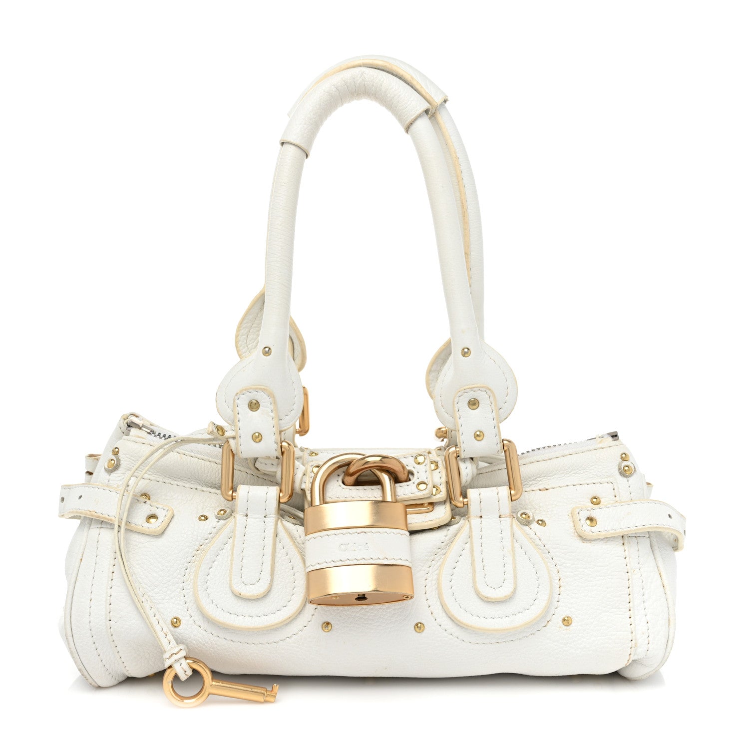 Chloe Calfskin Small Paddington Satchel White 1 of 18
