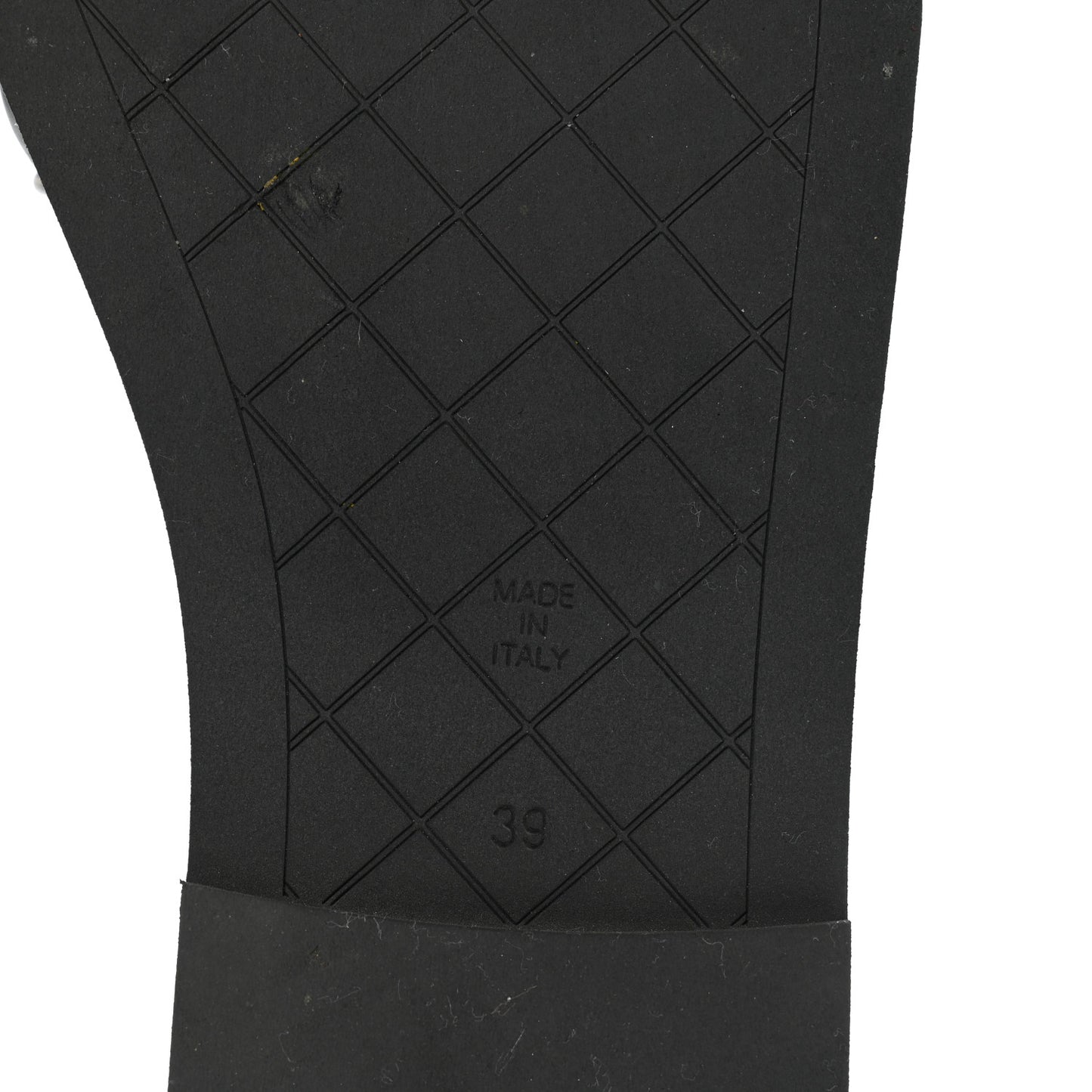 Lambskin Quilted Textured CC Mules Sandals 39 Black