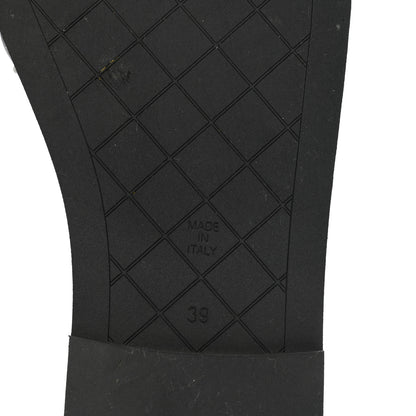 Chanel Lambskin Quilted Textured CC Mules Sandals 39 Black 8 of 12